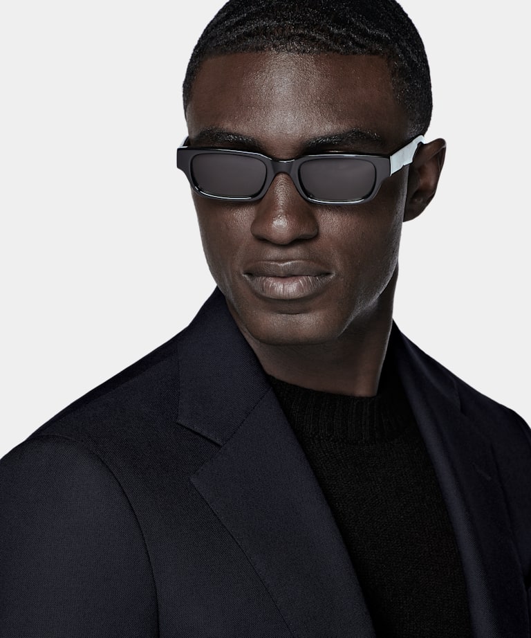 Navy Tailored Fit Havana Suit Jacket