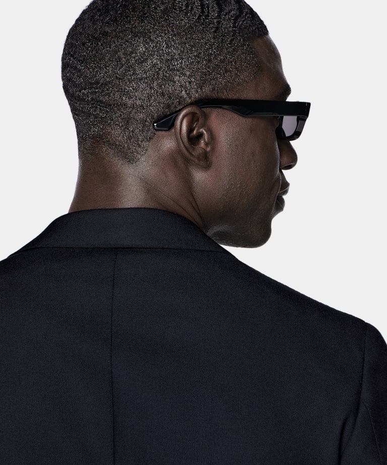 Navy Tailored Fit Havana Suit Jacket