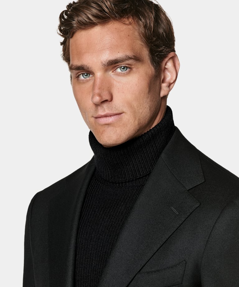 Blazer de traje Roma negro corte Relaxed