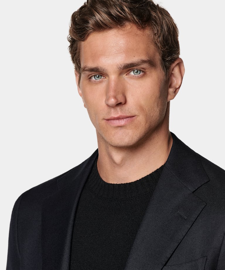 Blazer de traje Havana azul marino corte Tailored
