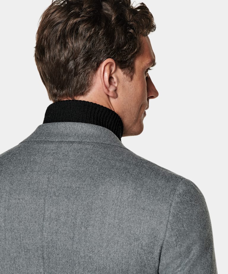Blazer de traje Havana gris intermedio corte Tailored
