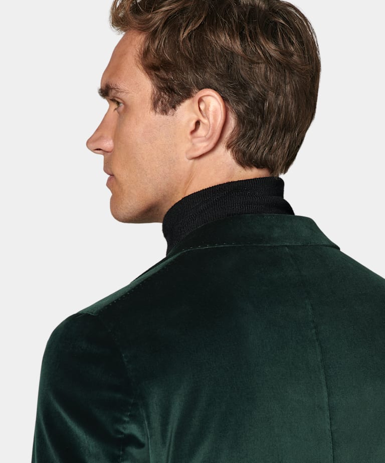 Dark Green Tailored Fit Havana Dinner Jacket