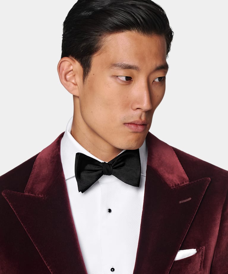 Burgundy Tailored Fit Havana Dinner Jacket