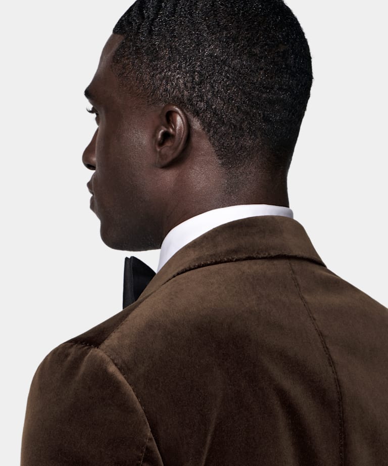 Dark Brown Tailored Fit Havana Dinner Jacket