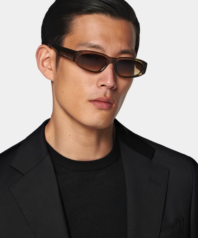Black Tailored Fit Havana Suit Jacket