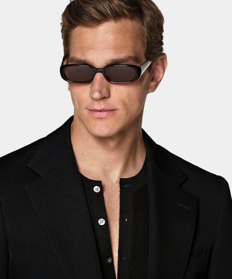 Black Tailored Fit Milano Suit Jacket