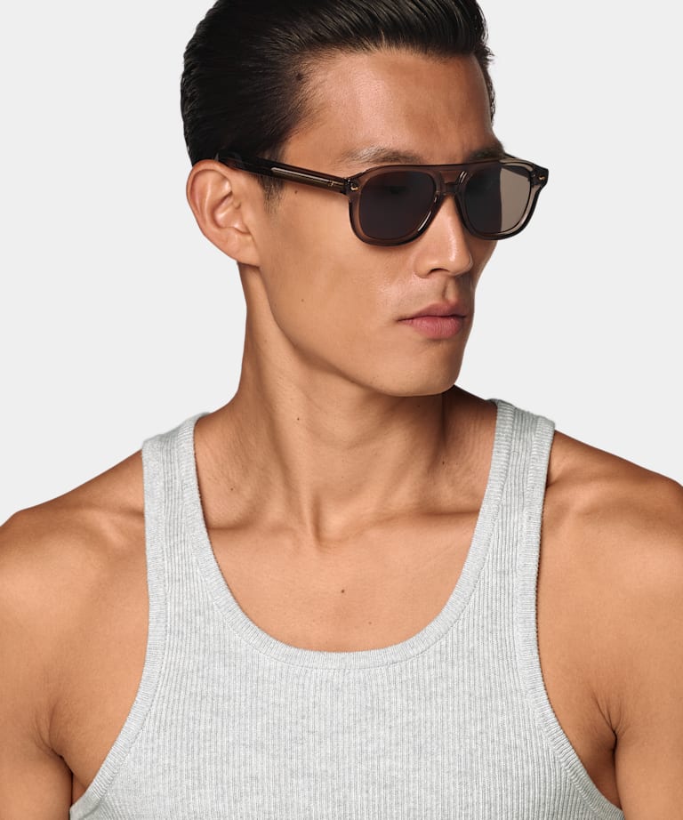 Light Grey Ribbed Tank Top