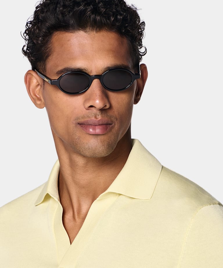 Yellow Buttonless Polo