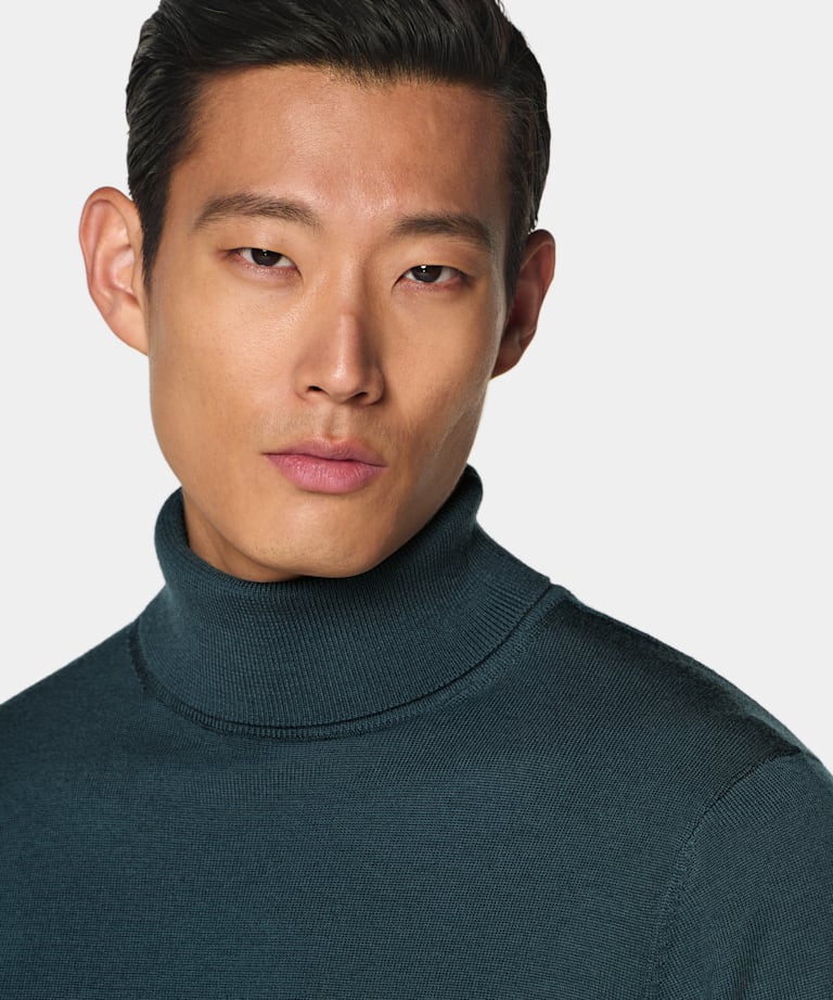 Mid Blue Turtleneck