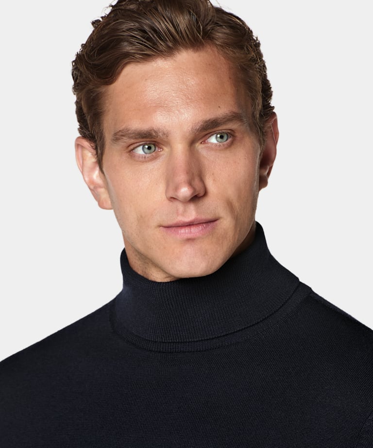 Navy Turtleneck