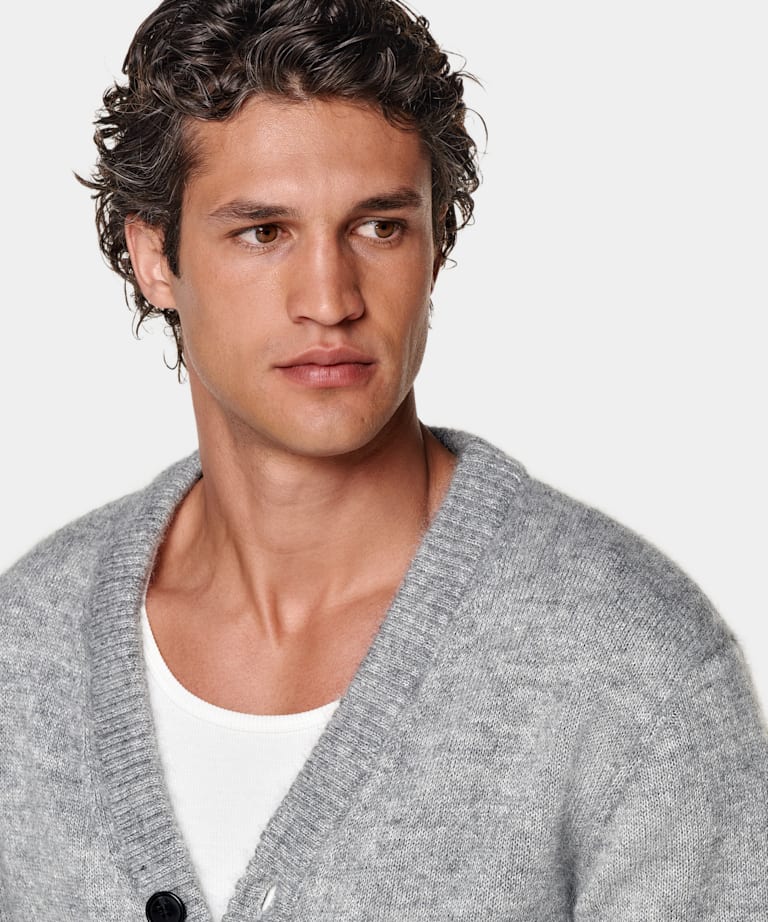 Cardigan gris clair