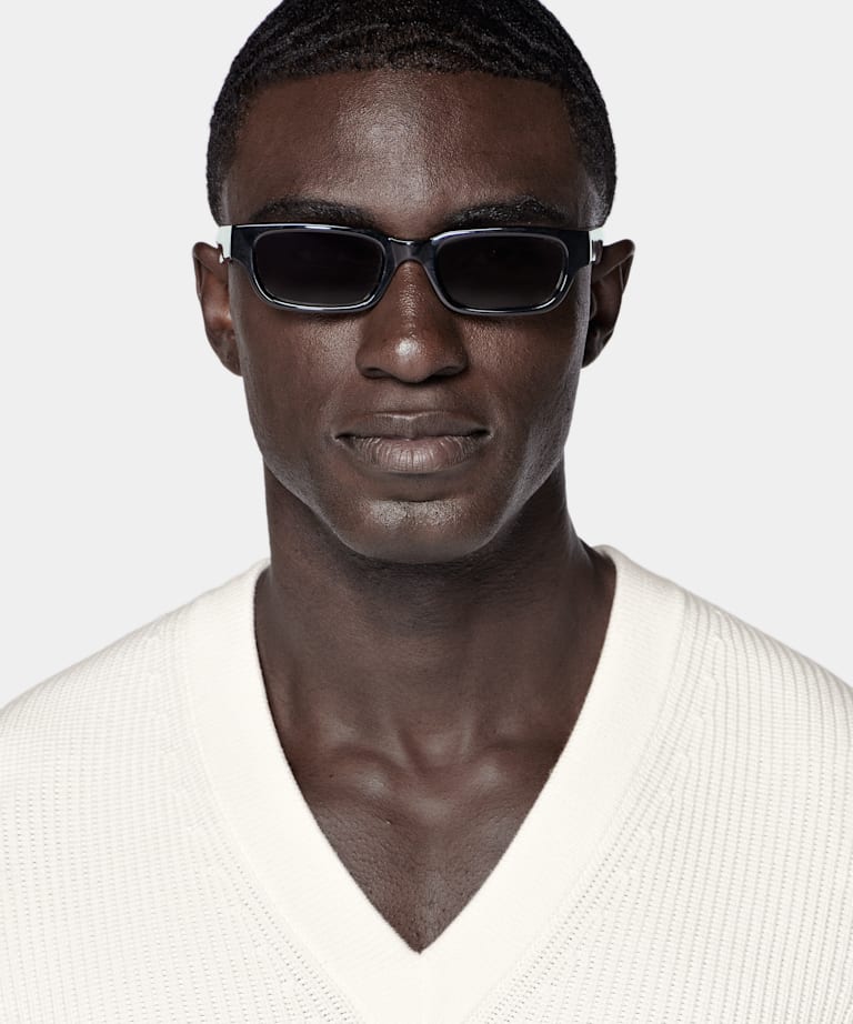 Off-White Ribbed V-Neck