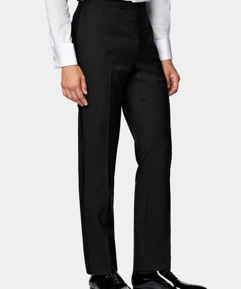 Black Three-Piece Tailored Fit Havana Tuxedo