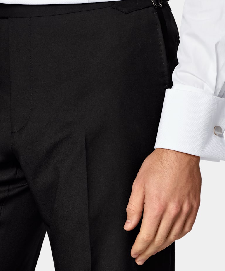 Black Three-Piece Tailored Fit Havana Tuxedo