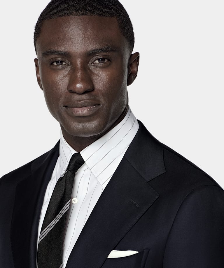 Navy Tailored Fit Havana Suit