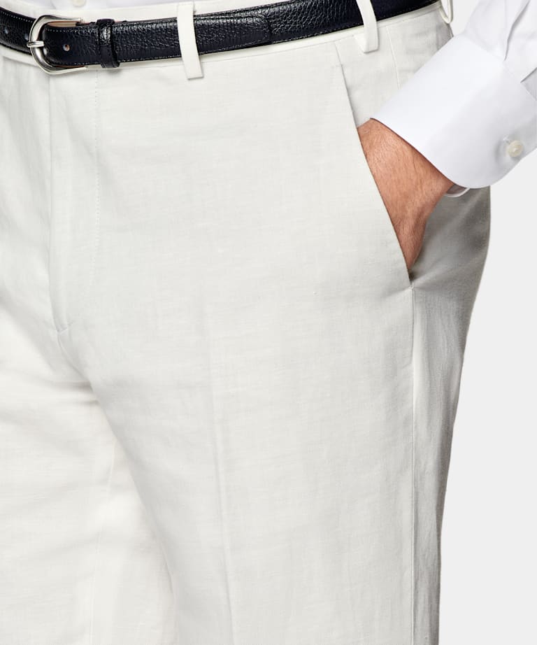 Costume Havana coupe Tailored blanc cassé