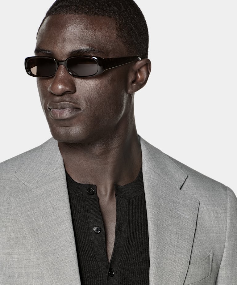 Light Grey Tailored Fit Havana Suit