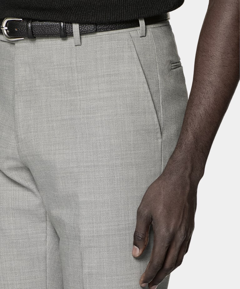Light Grey Tailored Fit Havana Suit