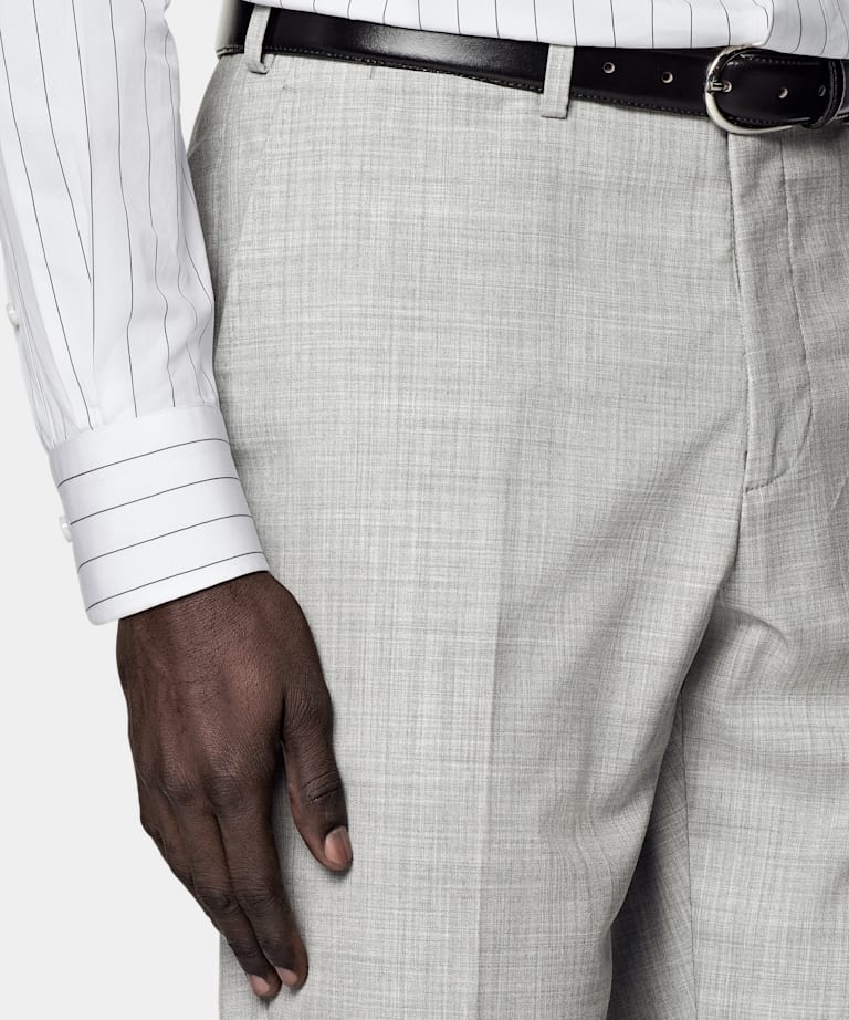 Traje Perennial Havana gris claro corte Tailored