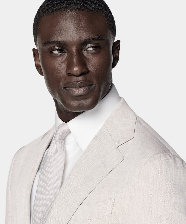Light Taupe Tailored Fit Havana Suit