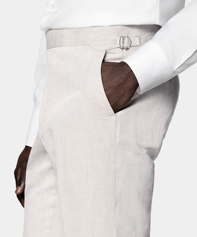 Costume Havana coupe Tailored taupe clair