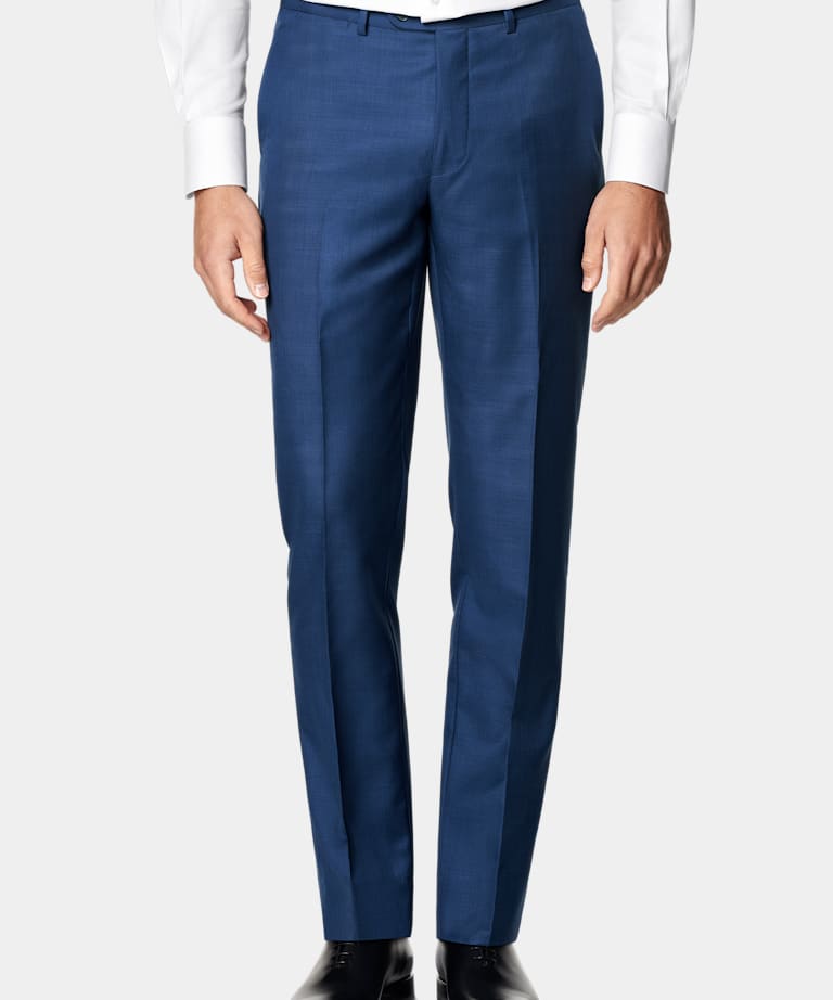 Mid Blue Three-Piece Tailored Fit Havana Suit