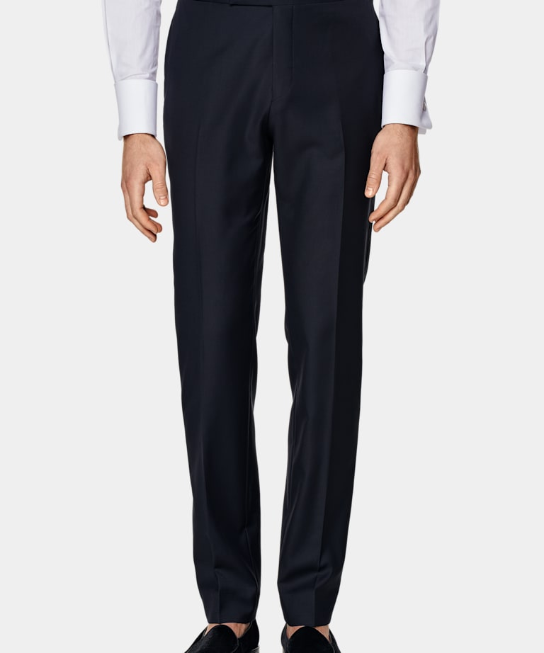  Navy Three-Piece Tailored Fit Lazio Tuxedo