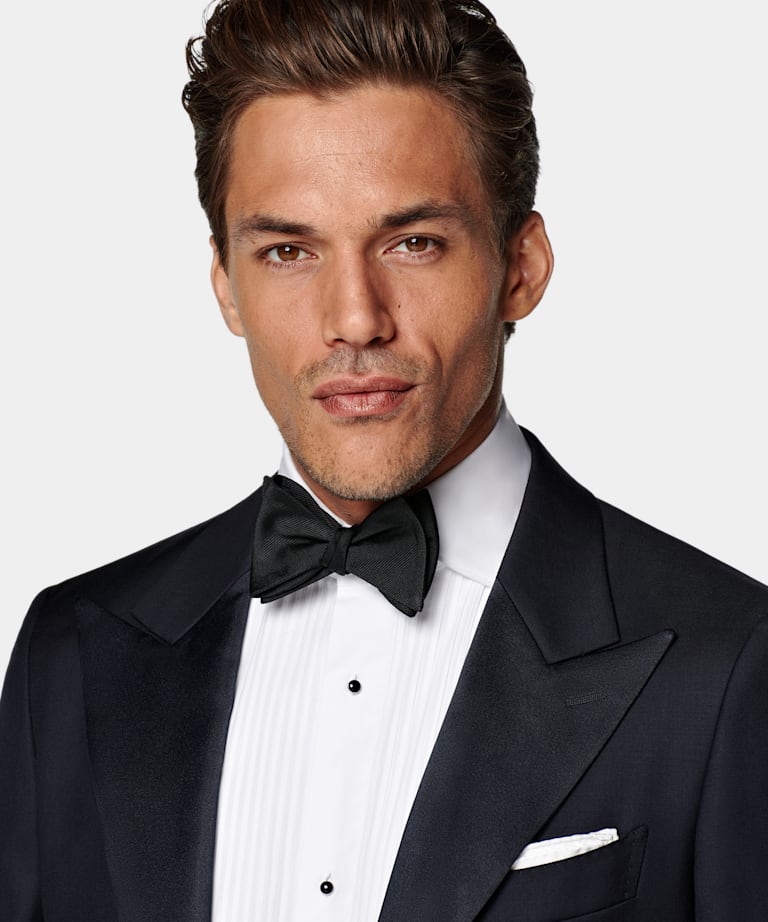 Navy Three-Piece Tailored Fit Havana Tuxedo