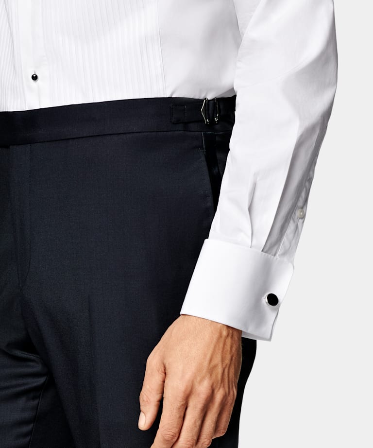 Navy Three-Piece Tailored Fit Havana Tuxedo