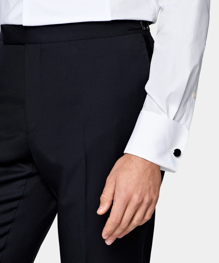 Navy Three-Piece Tailored Fit Havana Tuxedo