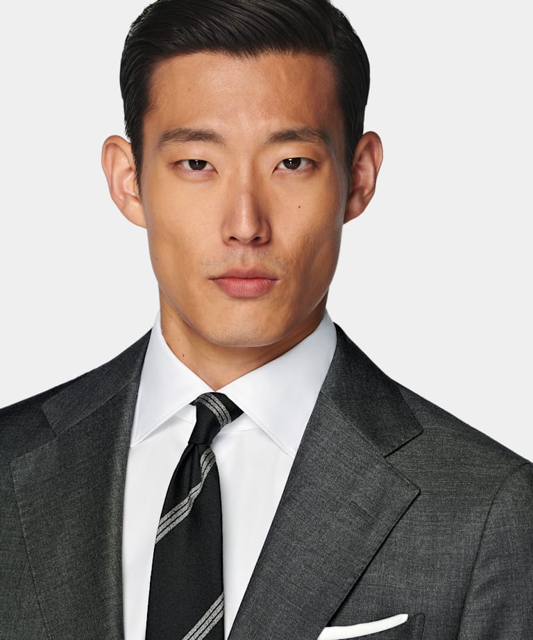 Dark Grey Tailored Fit Havana Suit