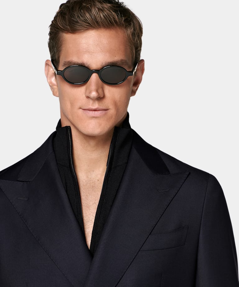 Navy Tailored Fit Havana Suit