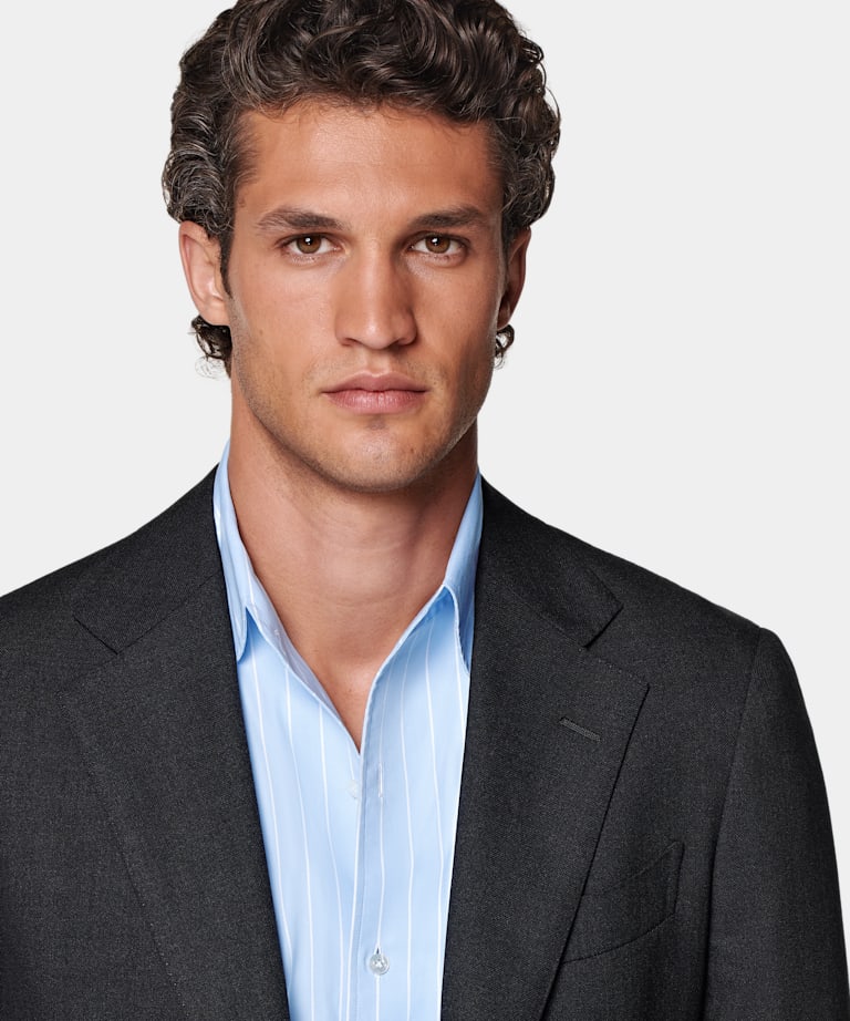 Dark Grey Tailored Fit Havana Suit