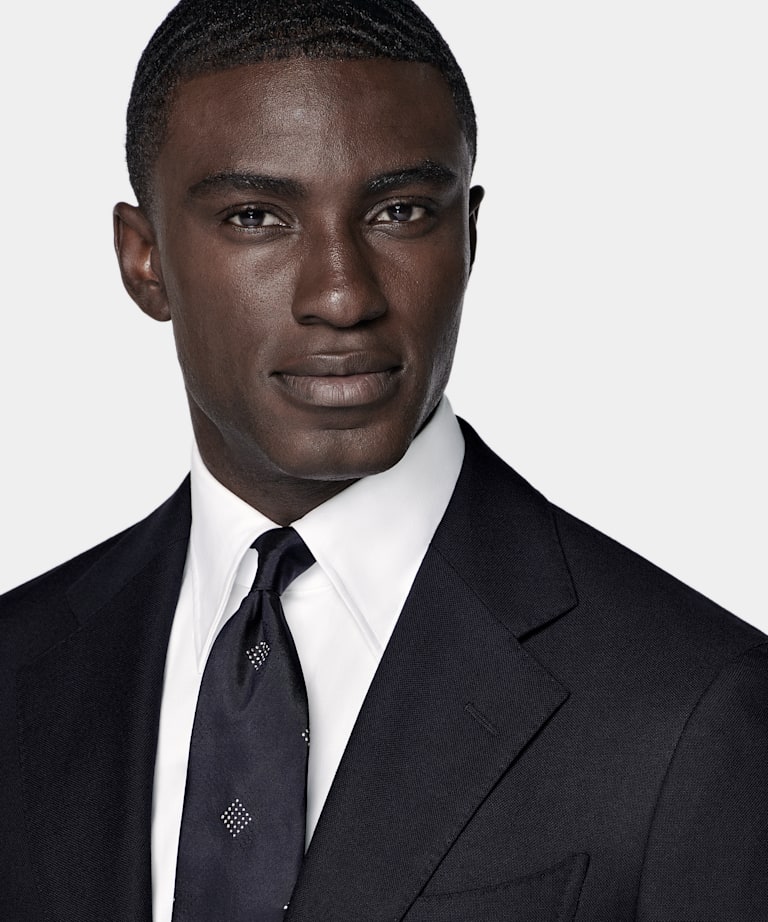 Navy Tailored Fit Havana Suit