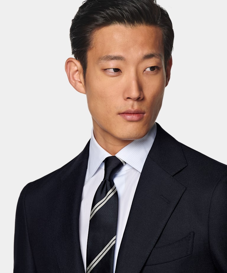 Navy Tailored Fit Havana Suit