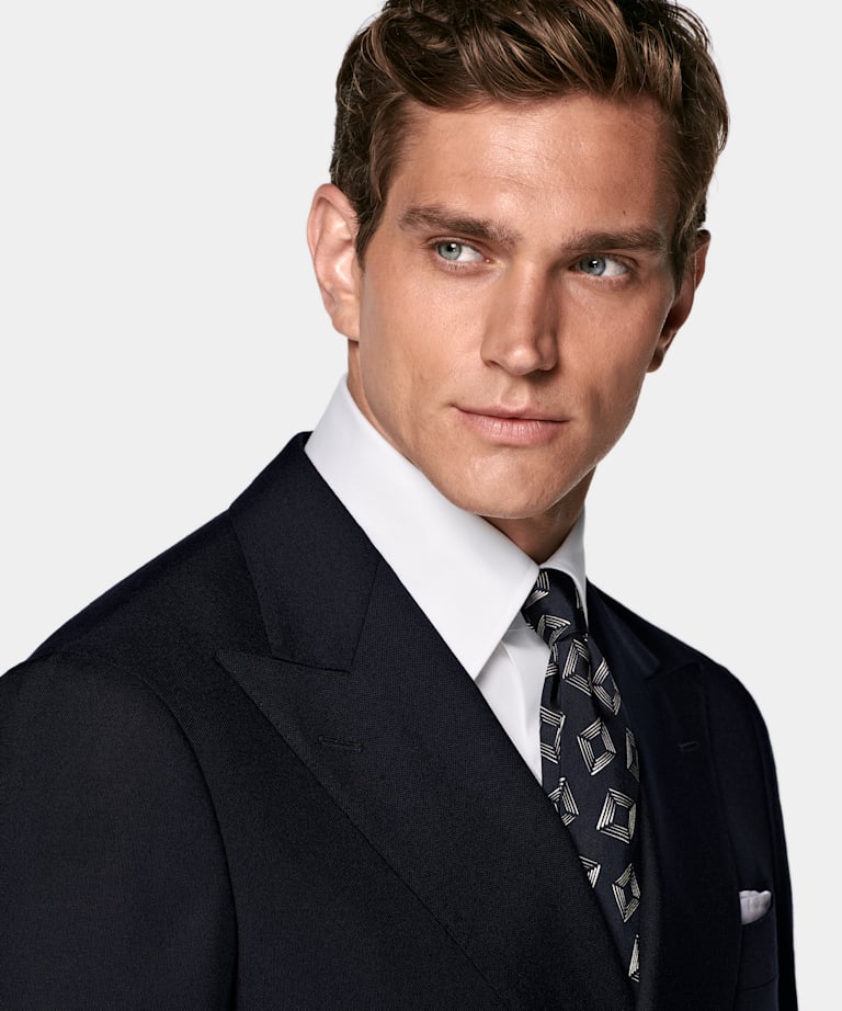 Navy Tailored Fit Havana Suit