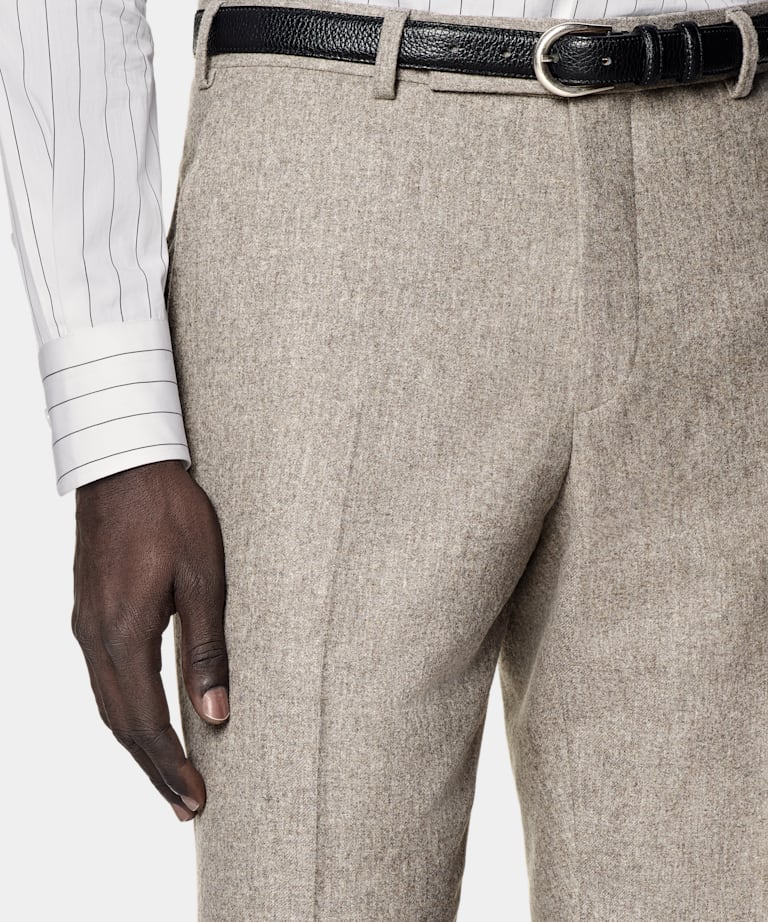 Taupe Relaxed Fit Roma Suit