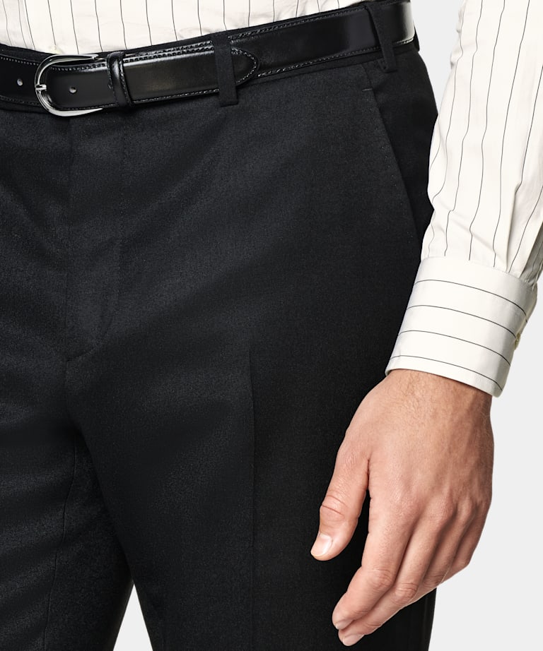 Black Relaxed Fit Roma Suit