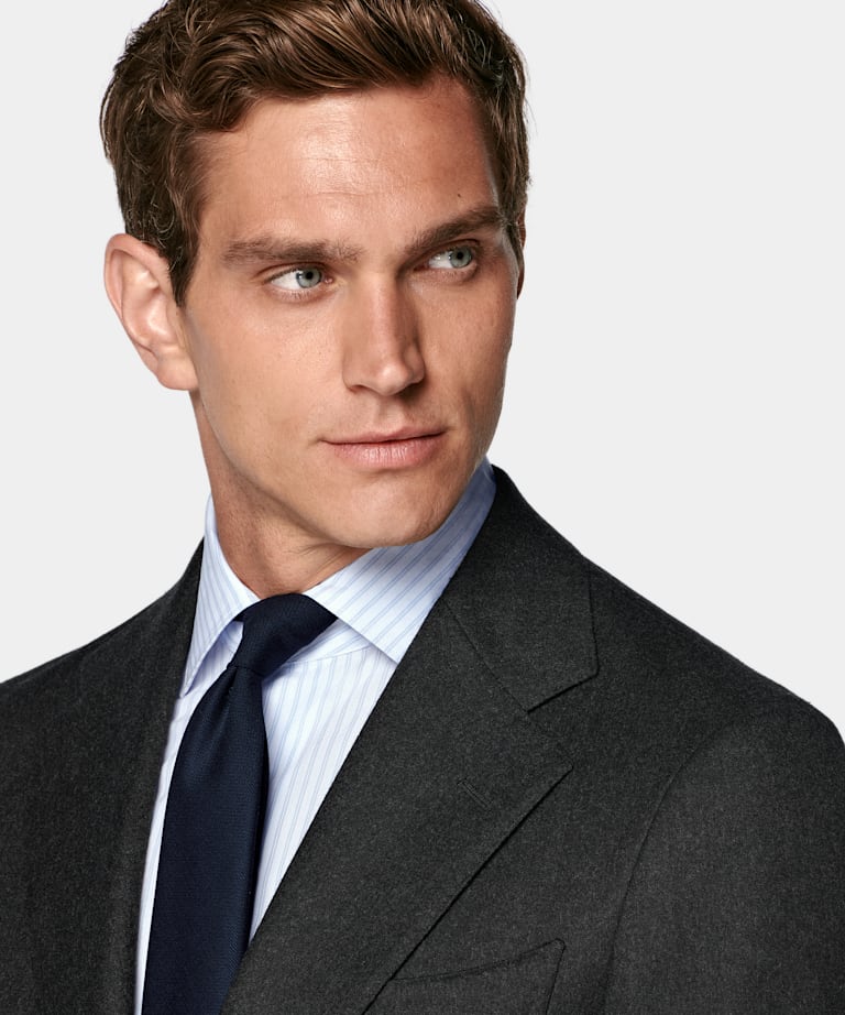 Dark Grey Tailored Fit Havana Suit