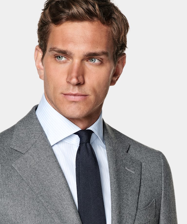 Costume Havana coupe Tailored gris moyen