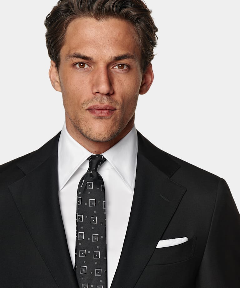 Black Tailored Fit Havana Suit