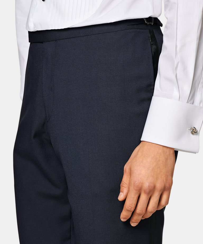  Navy Tailored Fit Lazio Tuxedo
