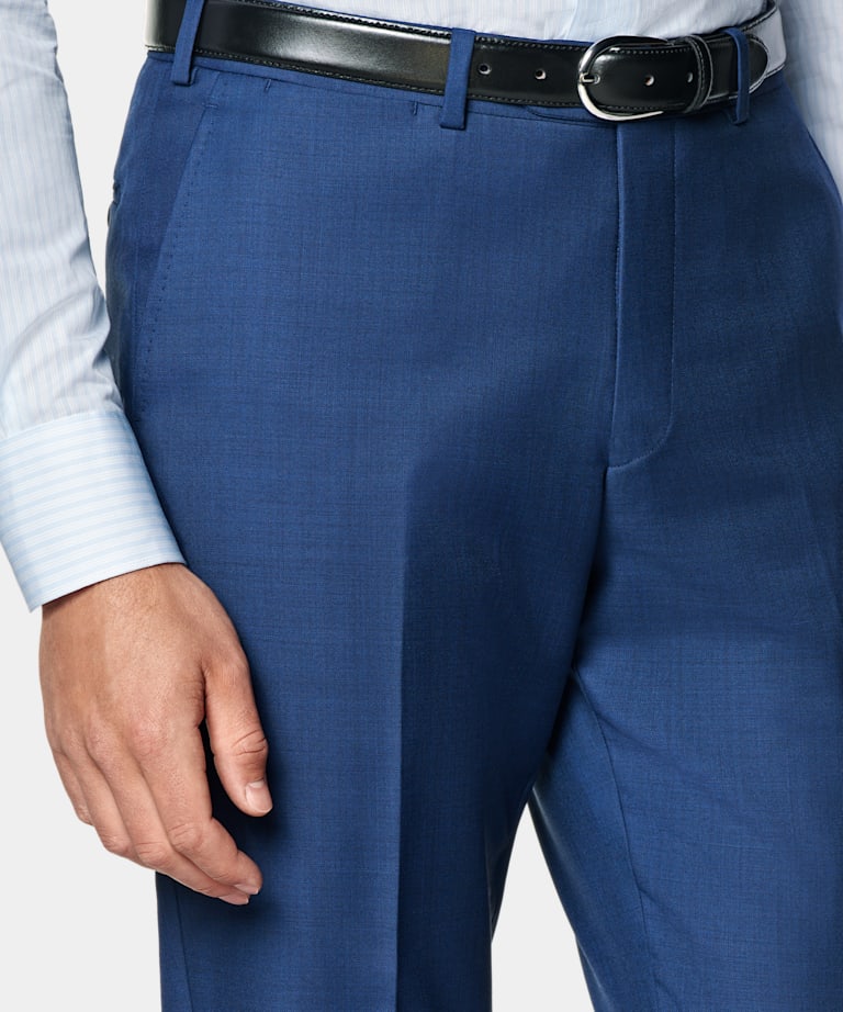 Mid Blue Tailored Fit Havana Suit