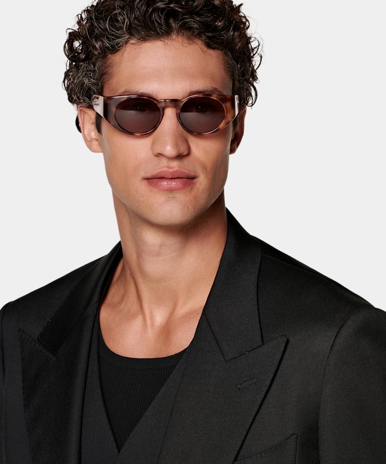 Black Three-Piece Relaxed Fit Roma Suit