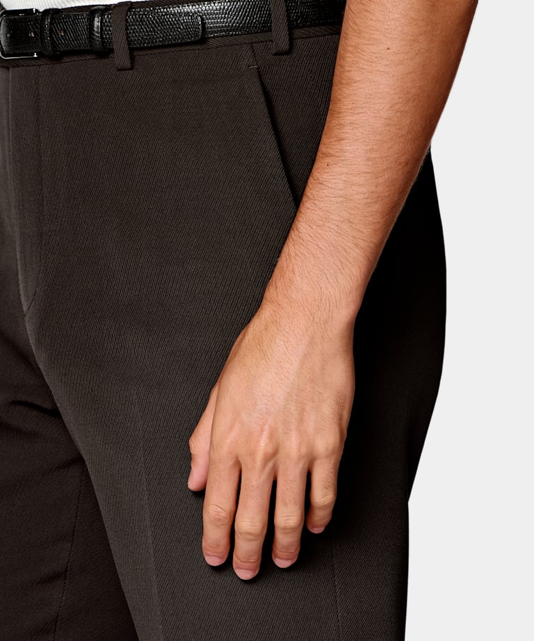 Dark Brown Tailored Fit Milano Suit