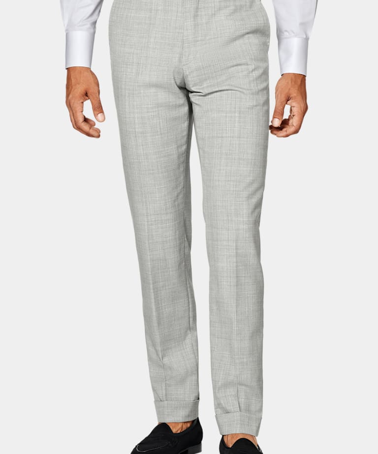 Light Grey Three-Piece Tailored Fit Havana Suit