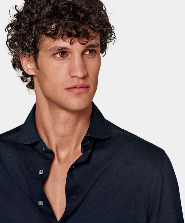 Navy Extra Slim Fit Shirt