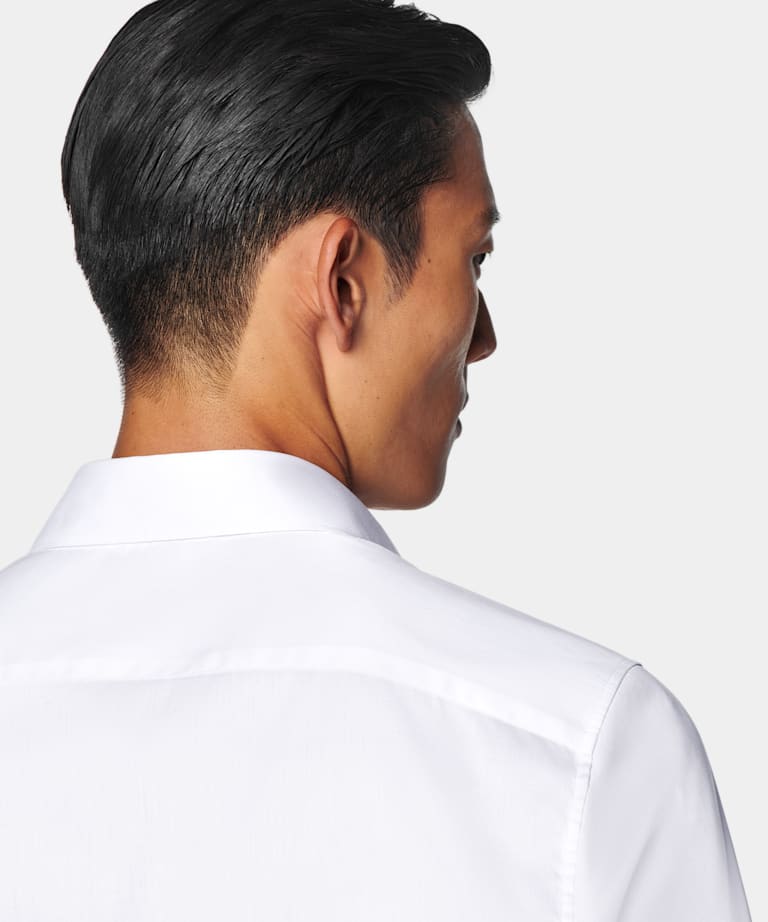 White Twill Tailored Fit Shirt