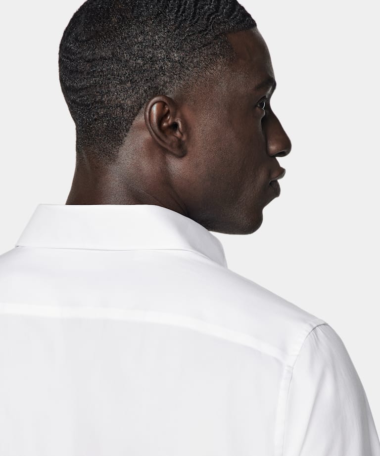 White Double Cuff Tailored Fit Shirt