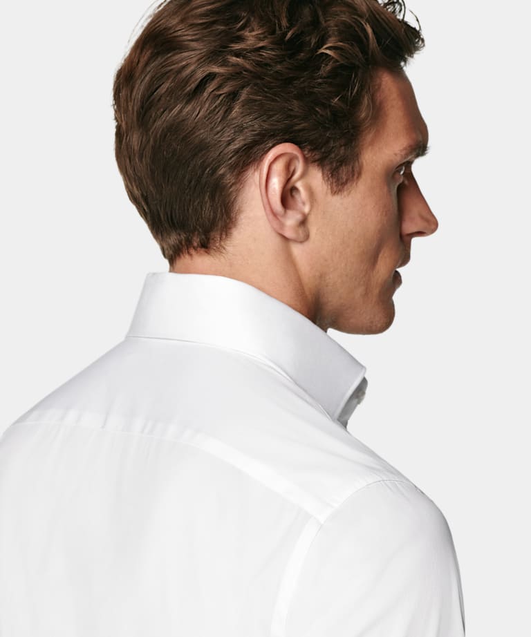 White Poplin Tailored Fit Shirt